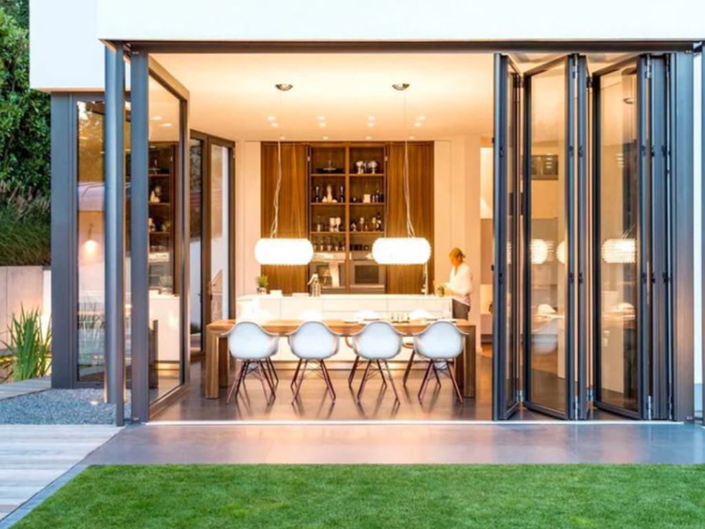 Pivot glass door system Las Vegas